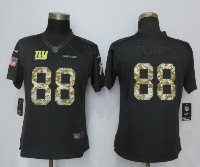 2017 NFL Women New Nike New York Giants #88 Engram Anthracite Salute To Service Limited Jersey